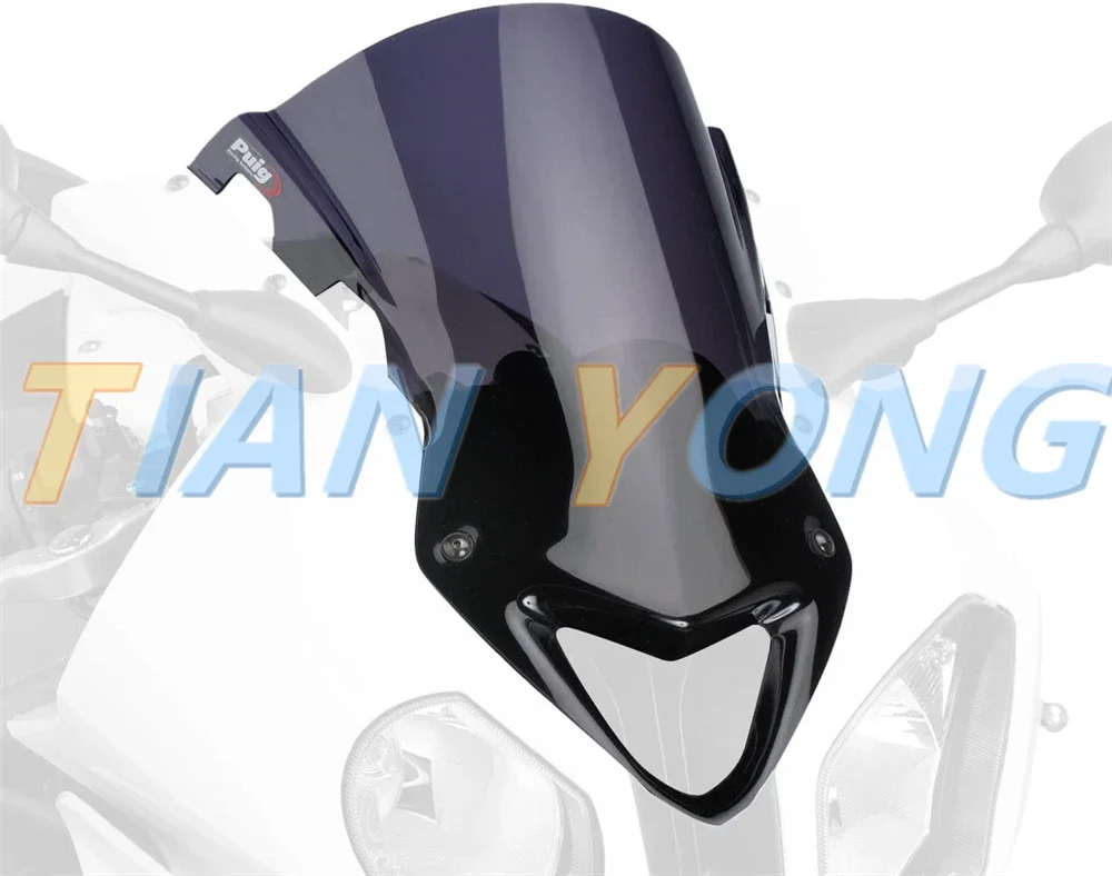 For BMW S1000RR S 1000 RR 1000RR 2009 2010 2011 2012 2013 2014 ABS Smoke Black Double Bubble Windscreen Windshield Deflector