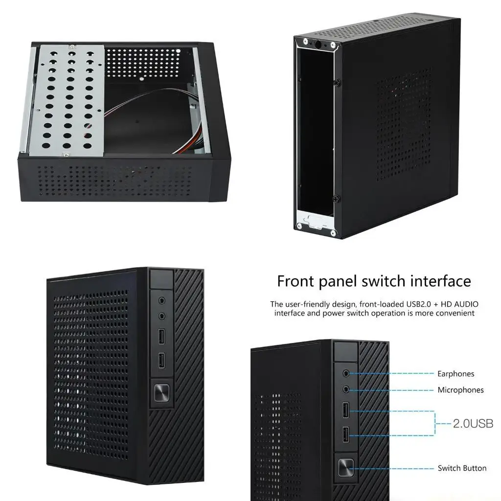 

Mini-ITX for Case HTPC Computer for Case Home Theater Computer Chassis Monitoring server Chassis for ITX Mother