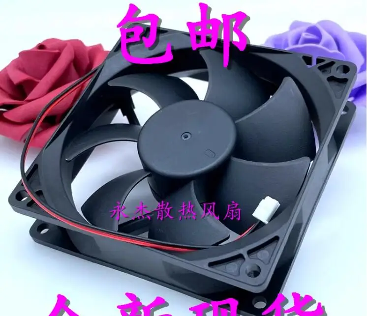 Ltsf ل RUNDA RD9225B24SH-S تيار مستمر 24 فولت 0.42A 90x90x25 مللي متر 2-سلك مروحة تبريد الخادم 9 سنتيمتر