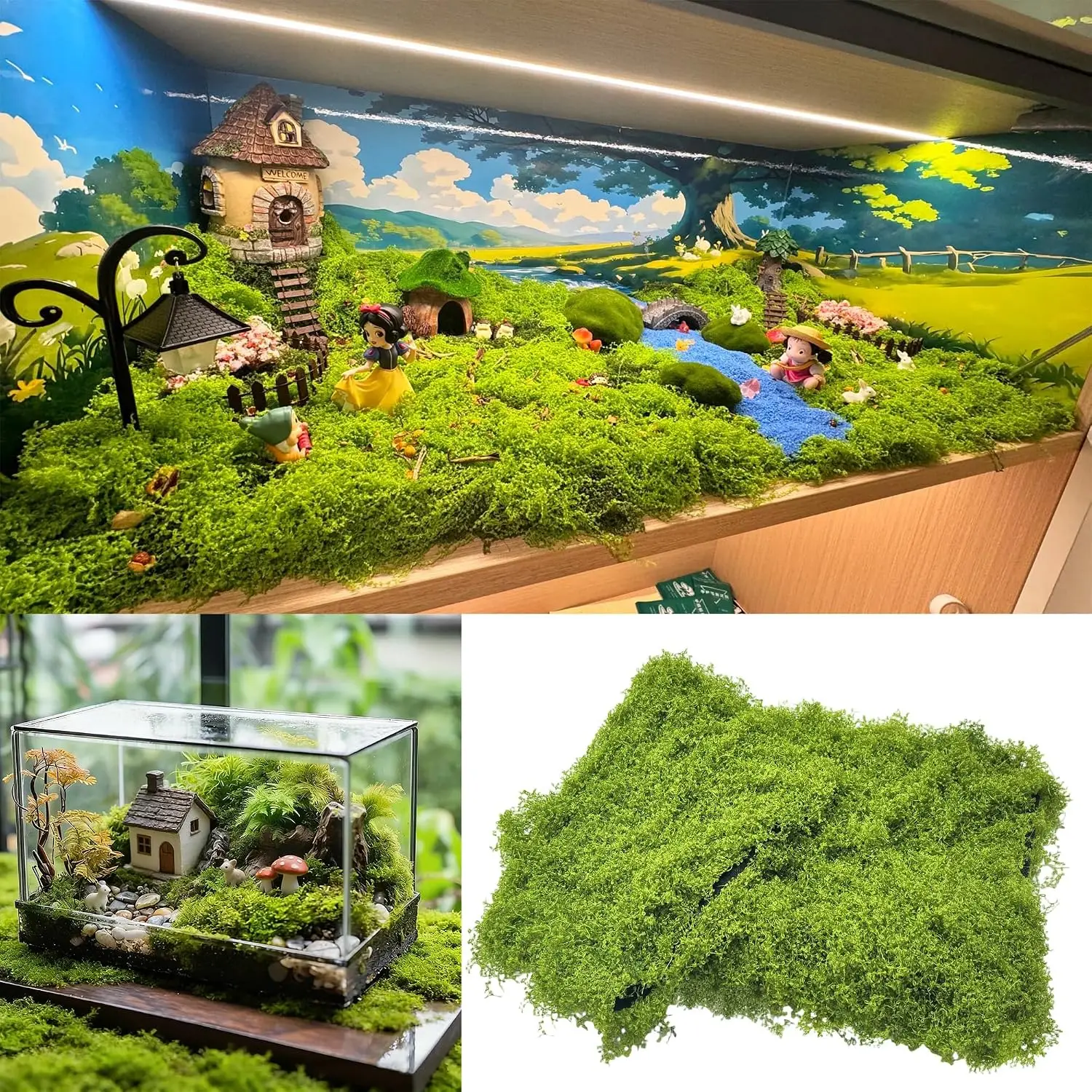 Tapis mural en mousse verte ar - Preserved Moss Sheet avis et prix