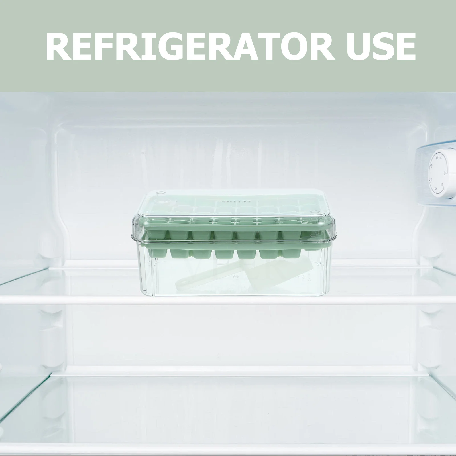 

1Set Practical Ice Cube Tray Non Stick Surface Easy Clean Safe Effective Freezing Juice Soup Water Ice Cube Tray