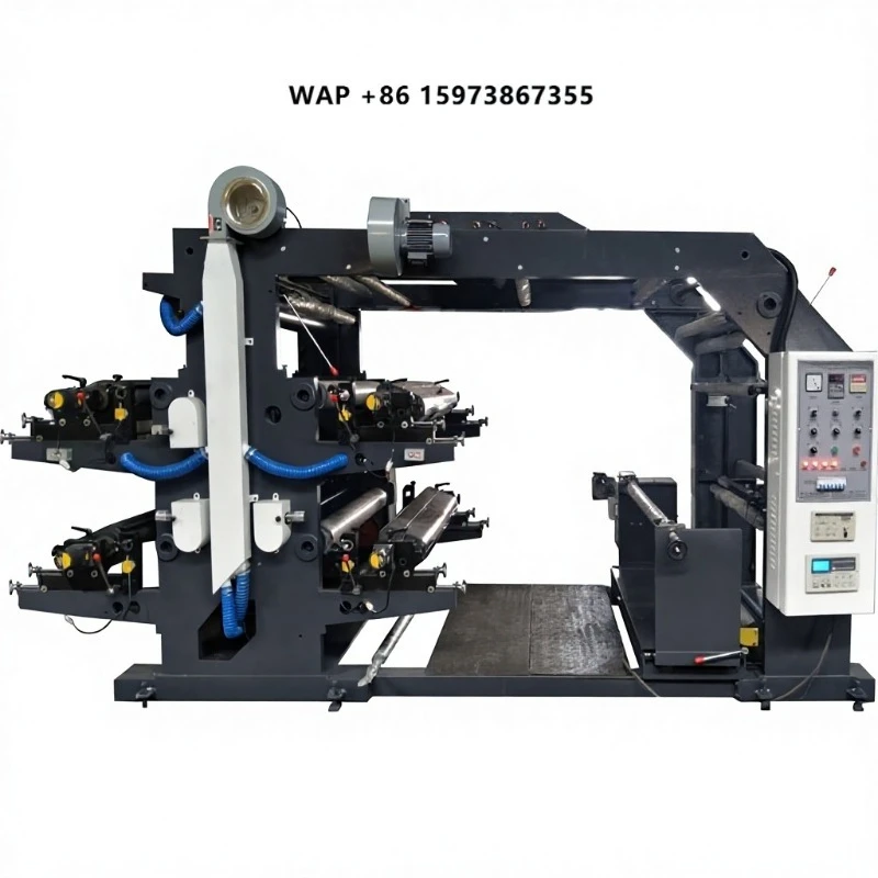 Cheap Price  Non Woven Flexographic Printing Machine with Stack Structure for Plastic Bag and Paper Bag New