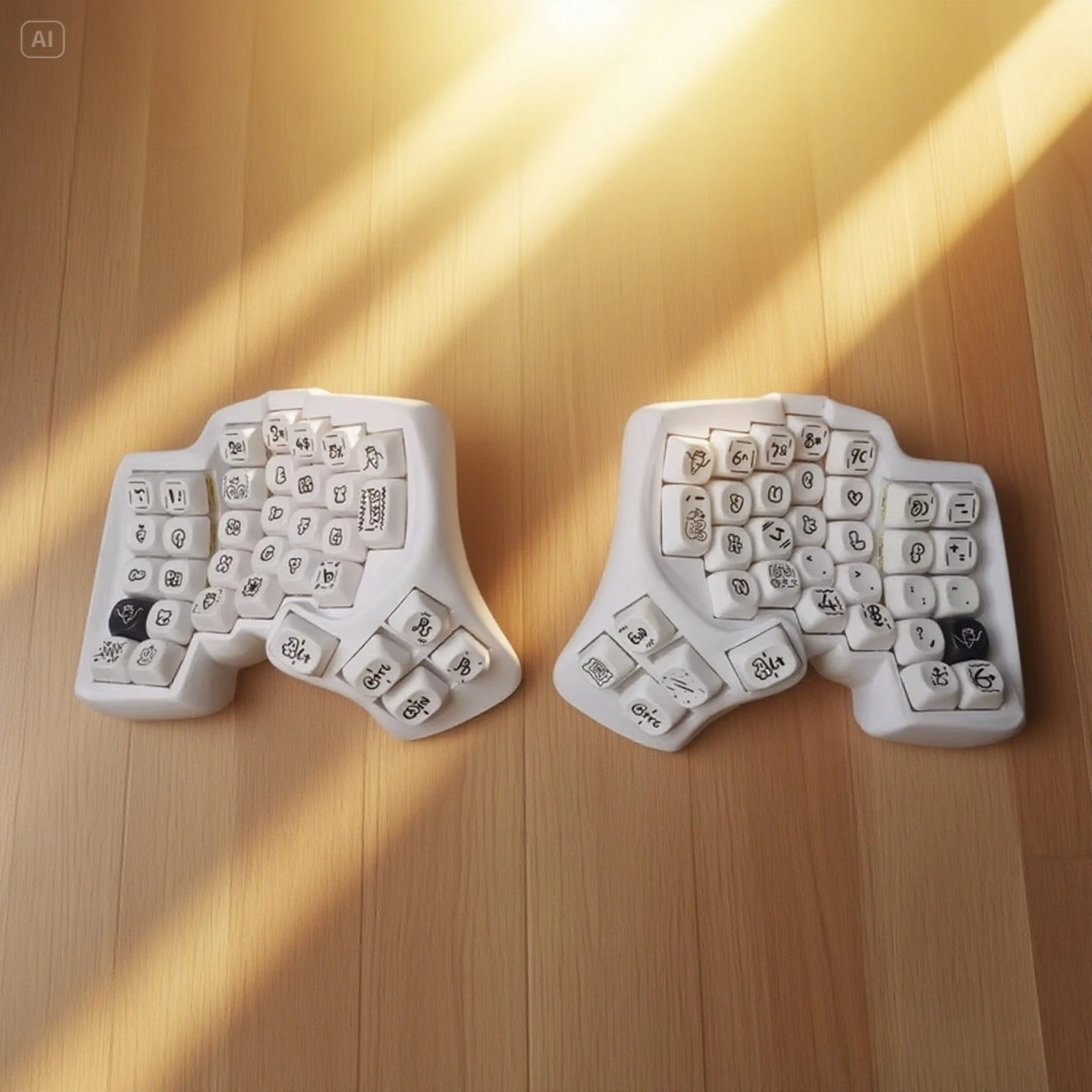 

Redox Manuform Split Keyboard Customized Curved Type-C Wired PETG Material 0.12mm Precision Ergonomic Gaming Office Keyboard