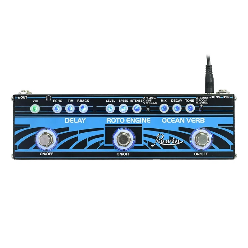 Rowin DAP Guitar Multi Effects Pedals Delay ReverB Distortion