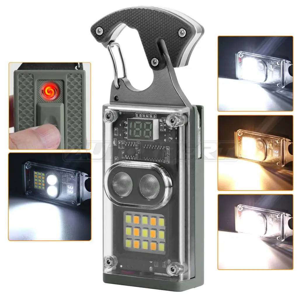 Multifunctional Keychain Emergency Light Portable Led Mini Torch Flashlight Keyring Outdoor Camping Portable Pocket Light Tools