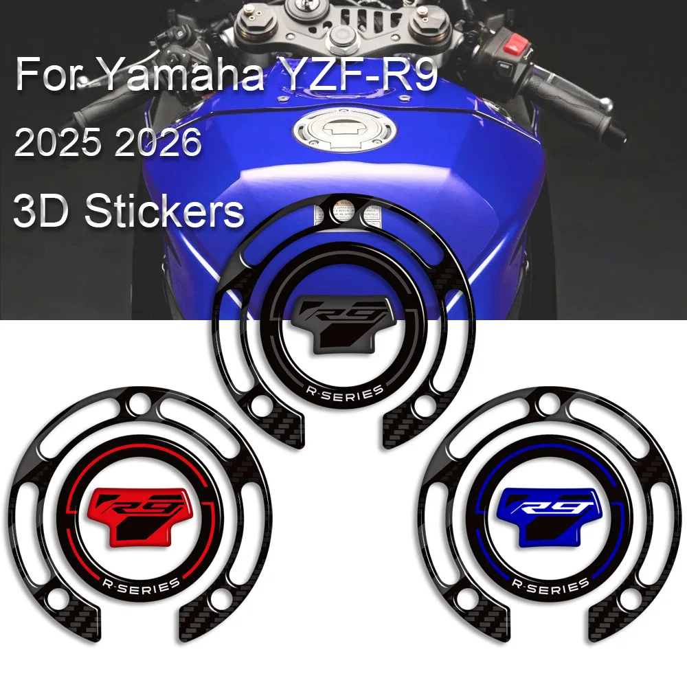 Motorcycle Tank Pad Stickers For Yamaha YZF-R9 YZFR9 YZF R9 Tank Pad Cap Grips Gas Fuel Kit Knee Decals Protection 2025 2026