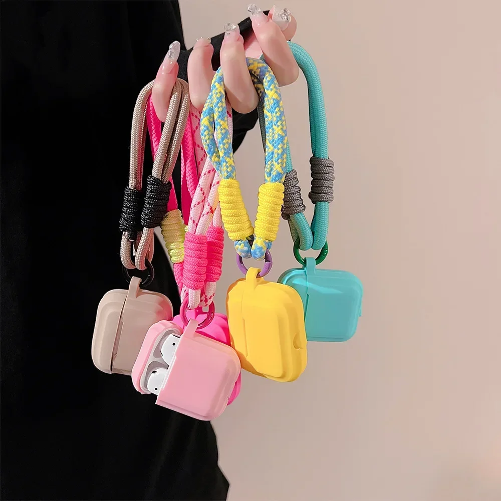 

Earphone Case with Lanyard Strap for AirPort Pro 2 2022 2nd Generation Air Pods 3 2 1 3rd Gen Cover Accessories