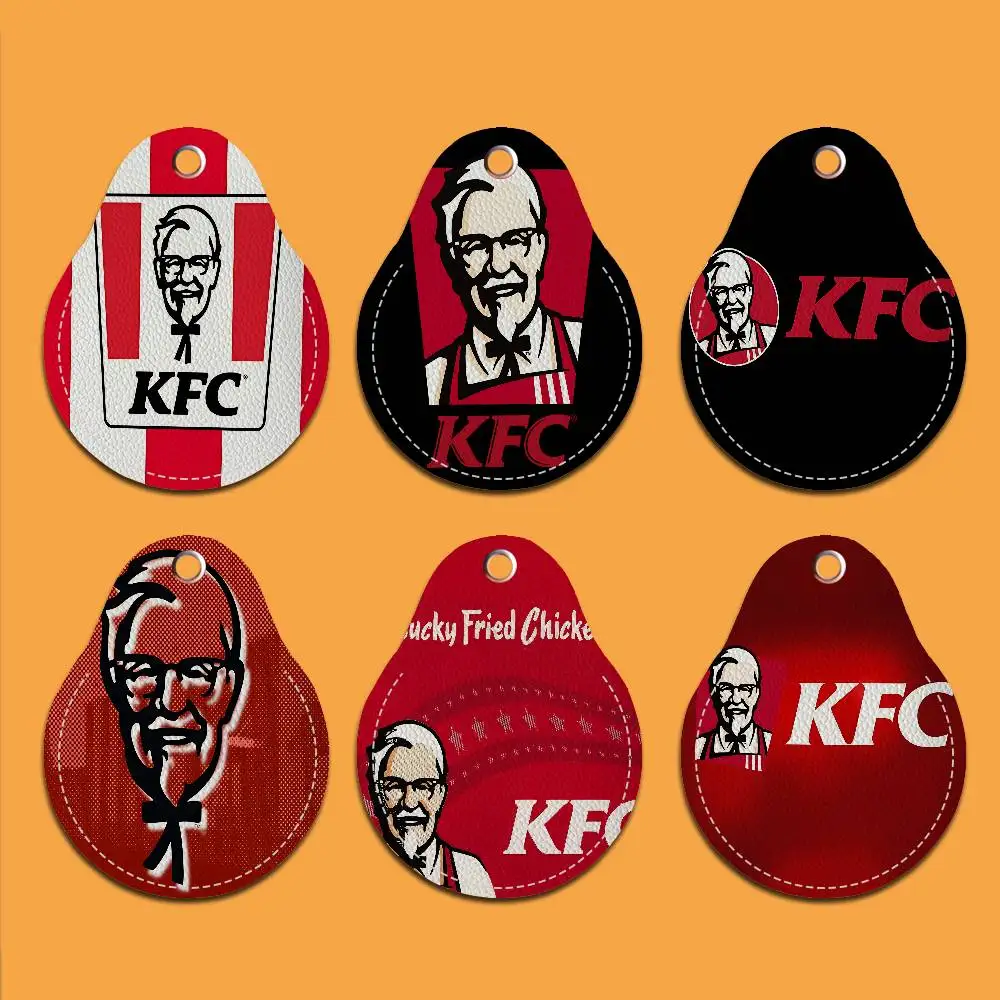 Tarjetero de cuero PU con logotipo de K-Kfc, llavero, etiquetas de acceso para puerta, funda, llavero, tarjeta de acceso, bolsa, etiqueta para llave