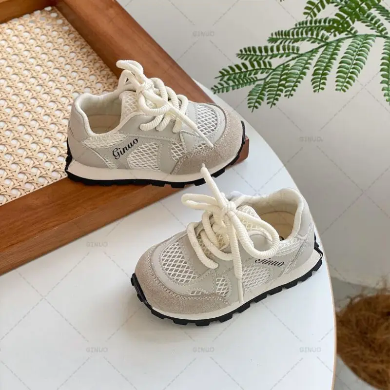 Children Casual Shoes Summer New Mesh Tennis Kids Shoes Baby Girl Breathable Lightweight Knitted Boys Sneakers Korean Shoes