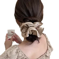Vintage Solid Large Intestine Twisted Scrunchie For Women Girls Hair Tie Sweet Hair Band Hair Ring Fashion Hair Accessories 2