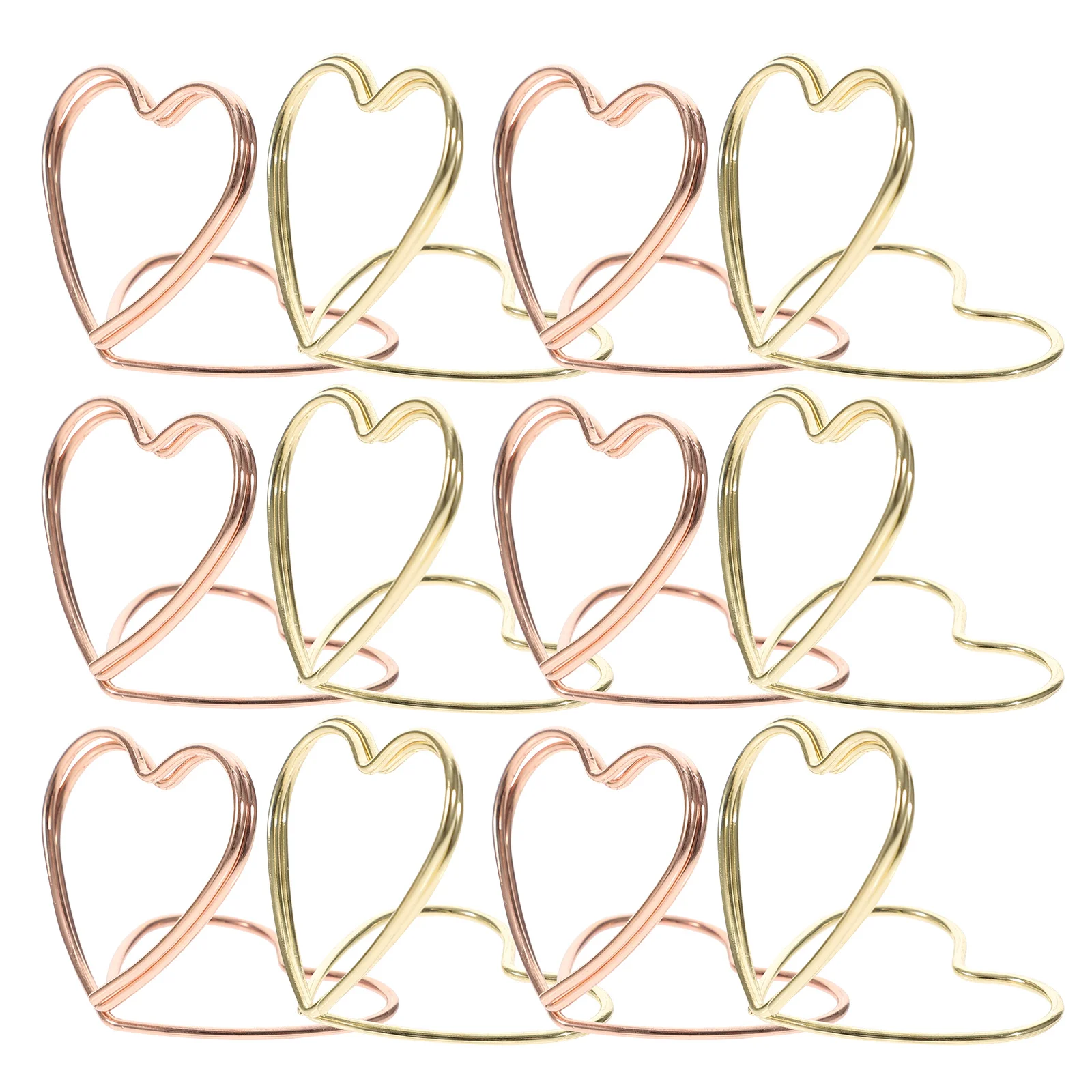 24Pcs Adorable Heart Shaped Paper Clips Sturdy File Clips for Daily Use Office Organization Desk Accessories Set
