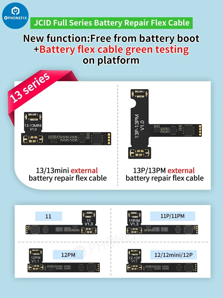 JCID V1SE Original Battery Repair Flex for iPhone X to 15Promax Battery Warning Windows Pops Up Removing JC Battery Flex Cable