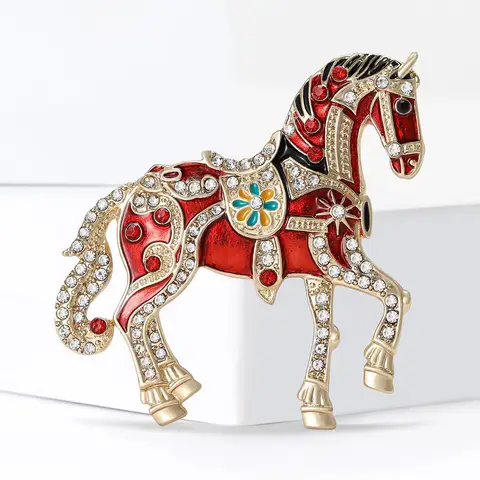 Retro Horse Brooch for Men Women Fashion Horse Animal Brooches Pins Jewelry Trendy Accessories Birthday Gift 2025