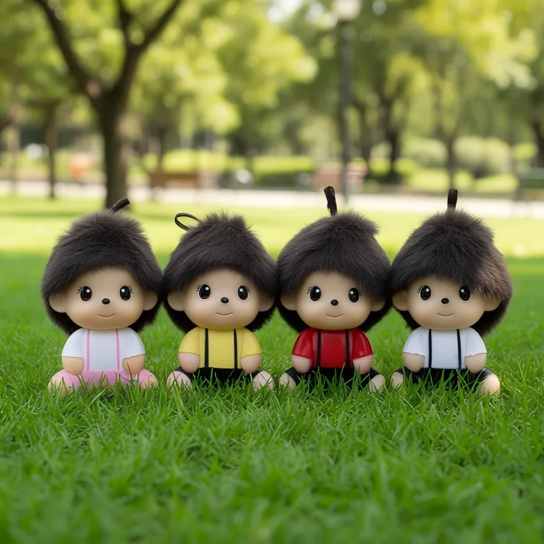 

Mini Monchhichi Keychains Monchichi Ornaments Cartoon Keyring Pendants Desktop Ornaments Cute Figure Supplies 몬치치