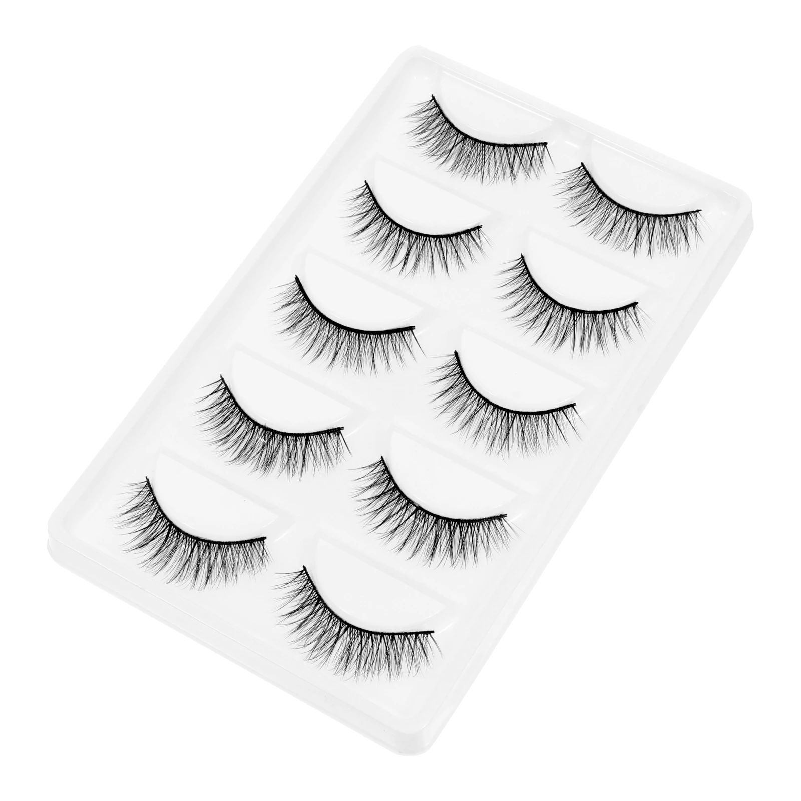 

5Pairs Dense Fake Eyelashes Natural Cross Handmade Long Thick Voluminous Eye Lashes for Party Wedding Photography