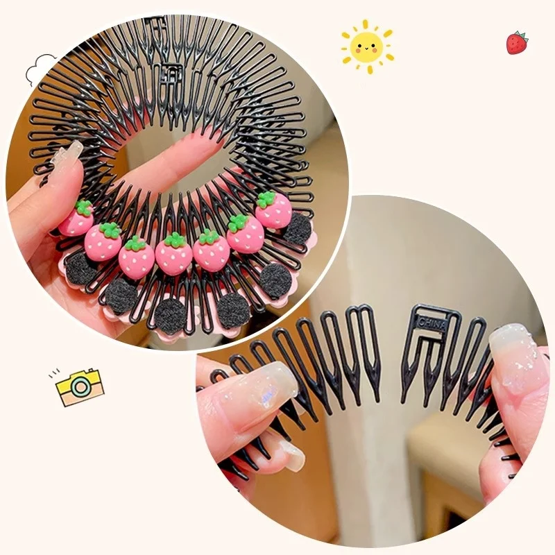 3pcs Children\'s Broken Hair Organiser Lara Hair Comb Plug Comb Hair Clip Little Girl Bangs Comb Comb Hair Clip Top Clip Headwear