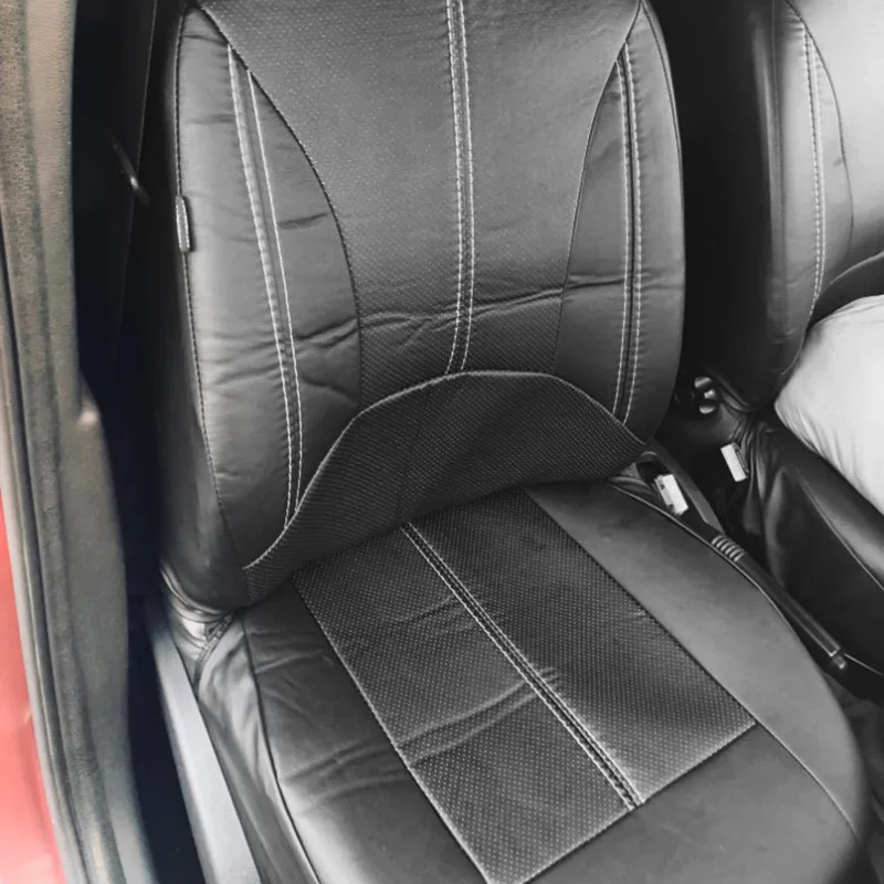 Leather Car Seat Cover Set Breathable Vehicle Seat Cushion Full Surround Cover for Car Compatible with Fit 5-Seat Auto