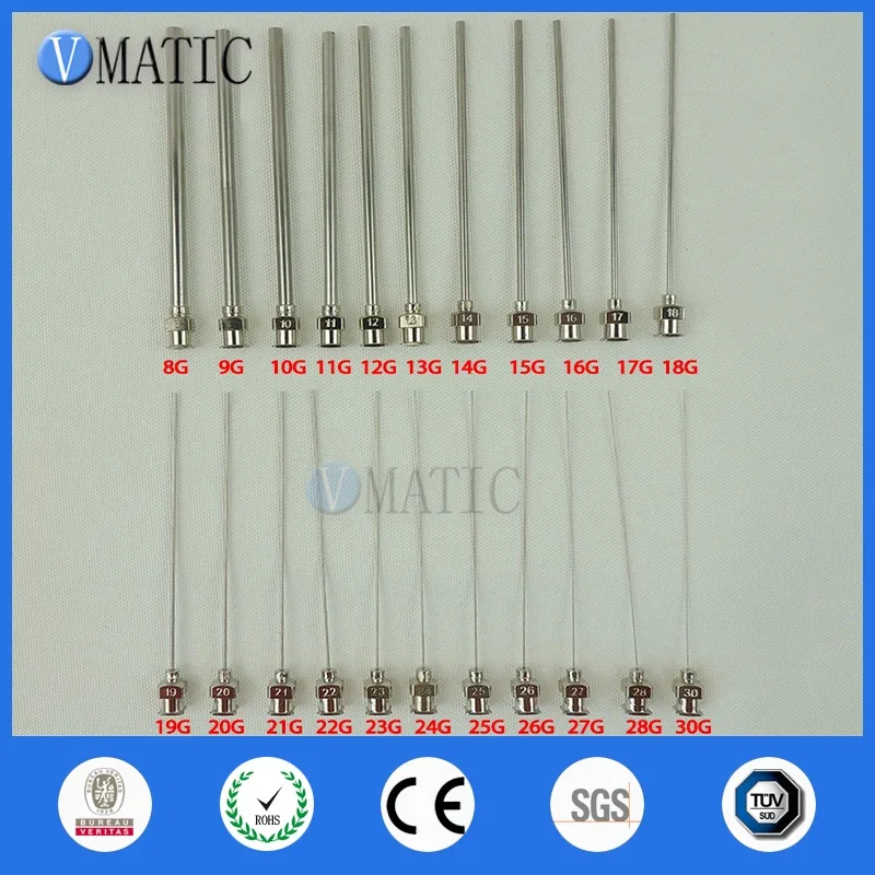 Free Shipping Precision All Metal Tips Tube Length 10cm 100mm Blunt Stainless Steel 10Pcs Dispensing Needles Syringe Needle Tips