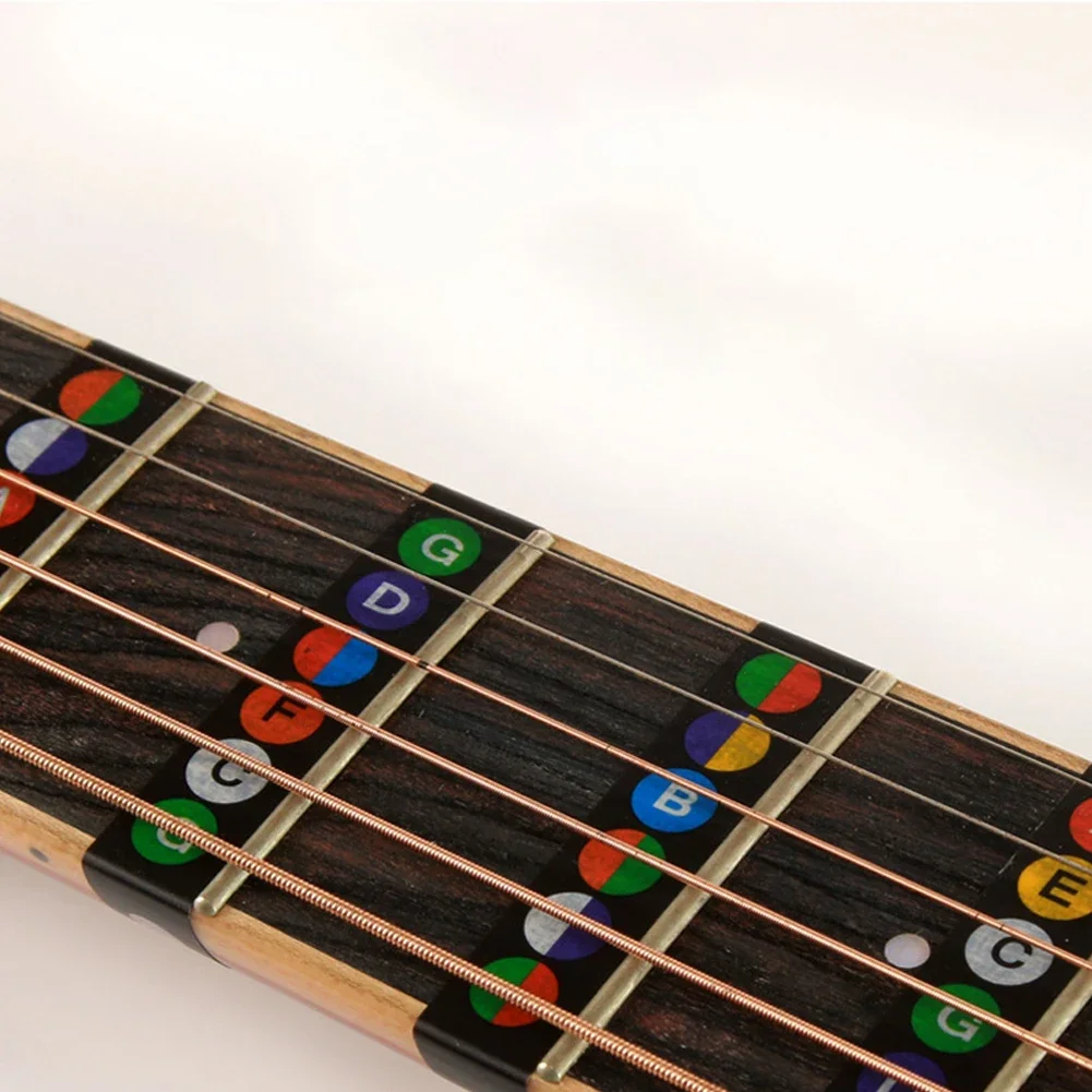 

Guitar Fretboard Sticker Guide Learning Mark Notes Scales Starter 19.5x11cm Accessories Beginner Black & White