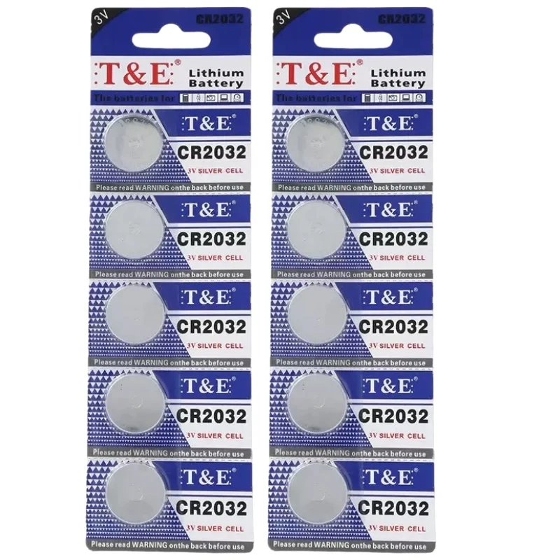 5-100PCS CR2032 Lithium Button Battery BR2032 ECR2032 LM2032 5004LC 3V Coin Cell Watch Batteries For Toy Clock Remote Control