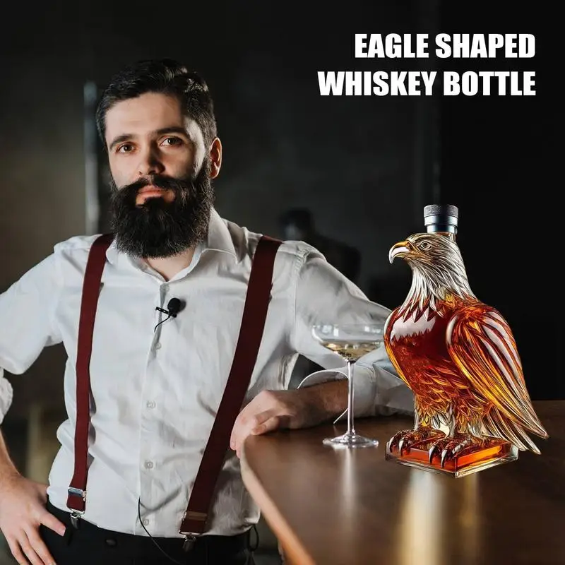 

Whiskey Decanter Whiskey Eagle Glass Decanter Novelty Liquor Container For Men Collector Home Use Father's Day Red Wine Tasting
