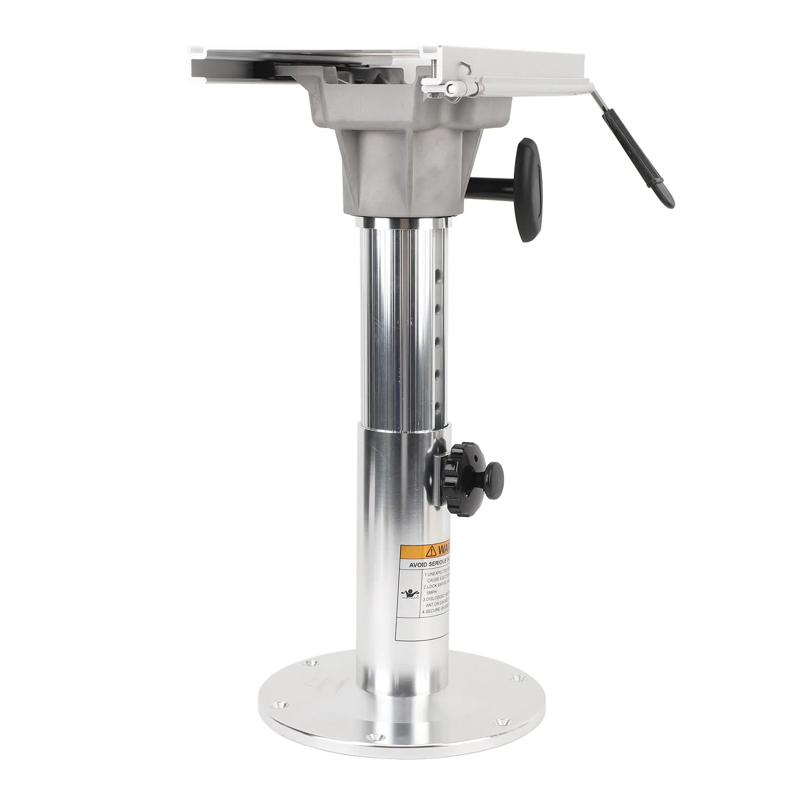 보트 시트 받침대 알루미늄 합금 - 360 °   회전식, 330-480mm 높이 조절 가능 및 탈착식, RV/요트/해양용 내구성 있는 해양용