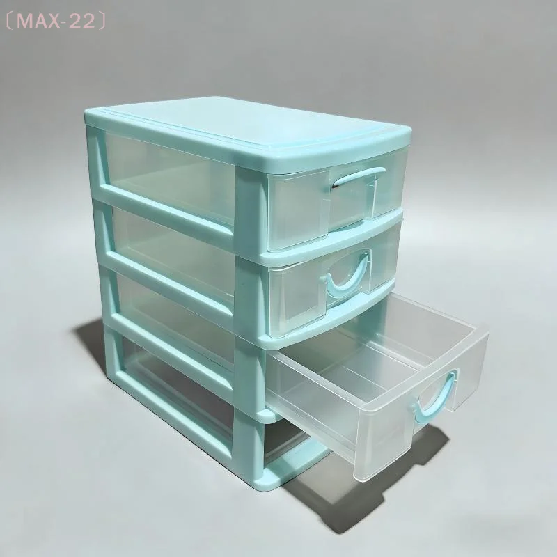 MAX-221 Set Transparent Earring Organizer Box 4-Layer Drawer-Style Jewelry Storage Box Rhinestone Storage Case For Home Use