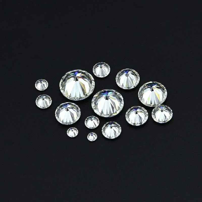 0.5-3ct 9 Heart 1 Flower Cut D Color Round Moissanite Loose Stones Round Lab Moissanite Diamond Gemstones Pass Tester for Diy