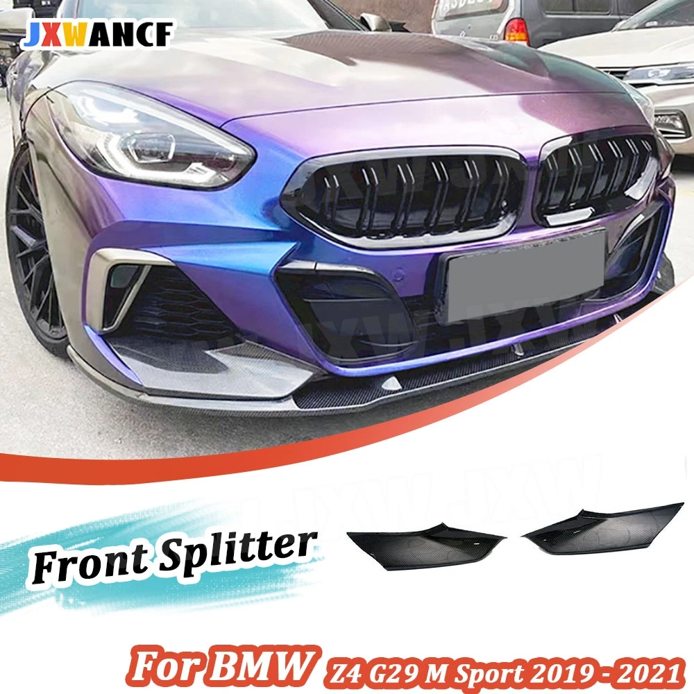 

JXWANCF передний бампер, фартук-разветвители для BMW Z4 G29 M Sport 2019 2020 2021, передний бампер из углеродного волокна
