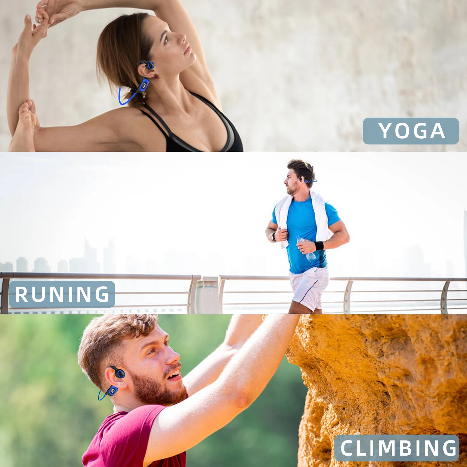 

50% OFF Choice For Sooyn Bone conduction headphones Working time 30 hours AKZ-G3 LZ-59 bone conduction headphones bluetooth
