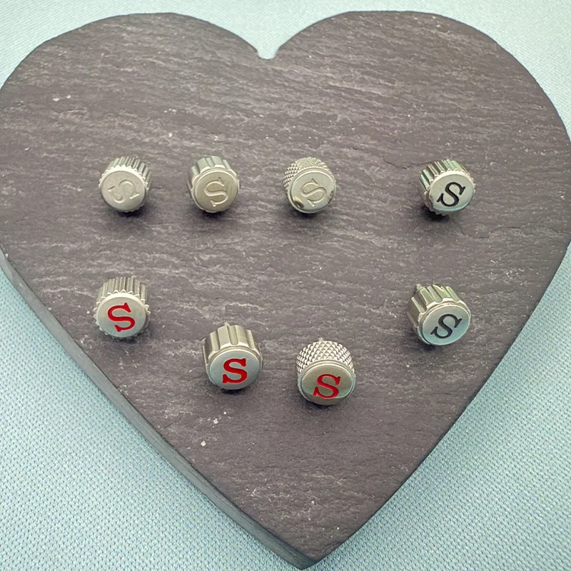 Mod Silver Black Gold Watch Crown Fits for NH35 NH36 4R35 4R36 7S26 Movement SKX007 SKX009 SRPD Stainless Steel Crowns Parts