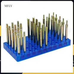 34PCS High Precision Gem Dopsticks Set Diameter 6MM Length 65MM Gemstone Dop Stick with Storage Box Stone Faceting Grinding Tool