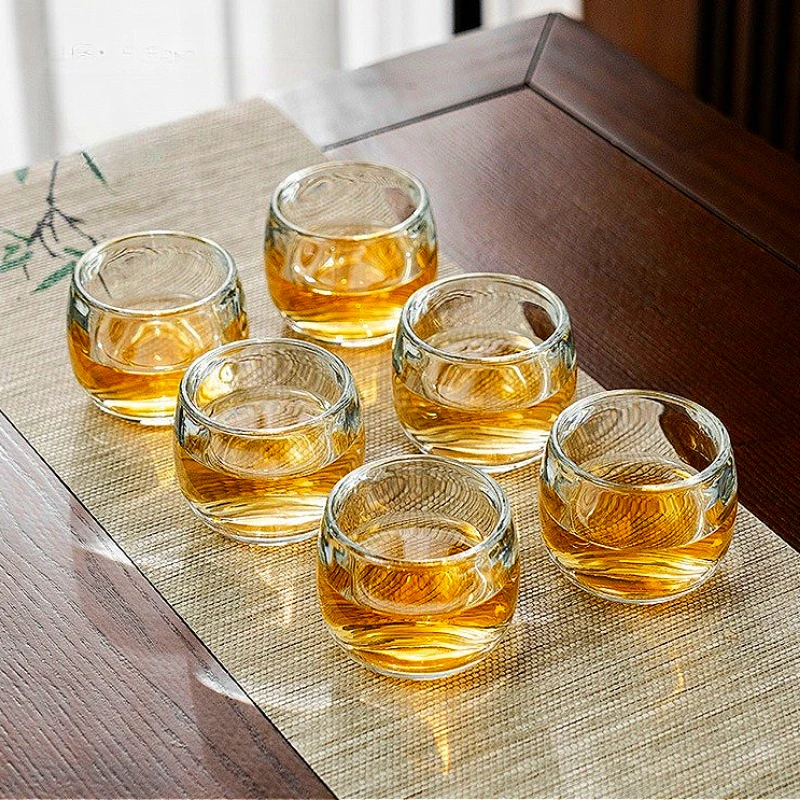 

6 шт. наборы стеклянная чашка, прозрачная чайная чашка, креативные бокалы для вина, чайная посуда, маленькая стеклянная чашка, бокалы для коктейля, посуда для напитков
