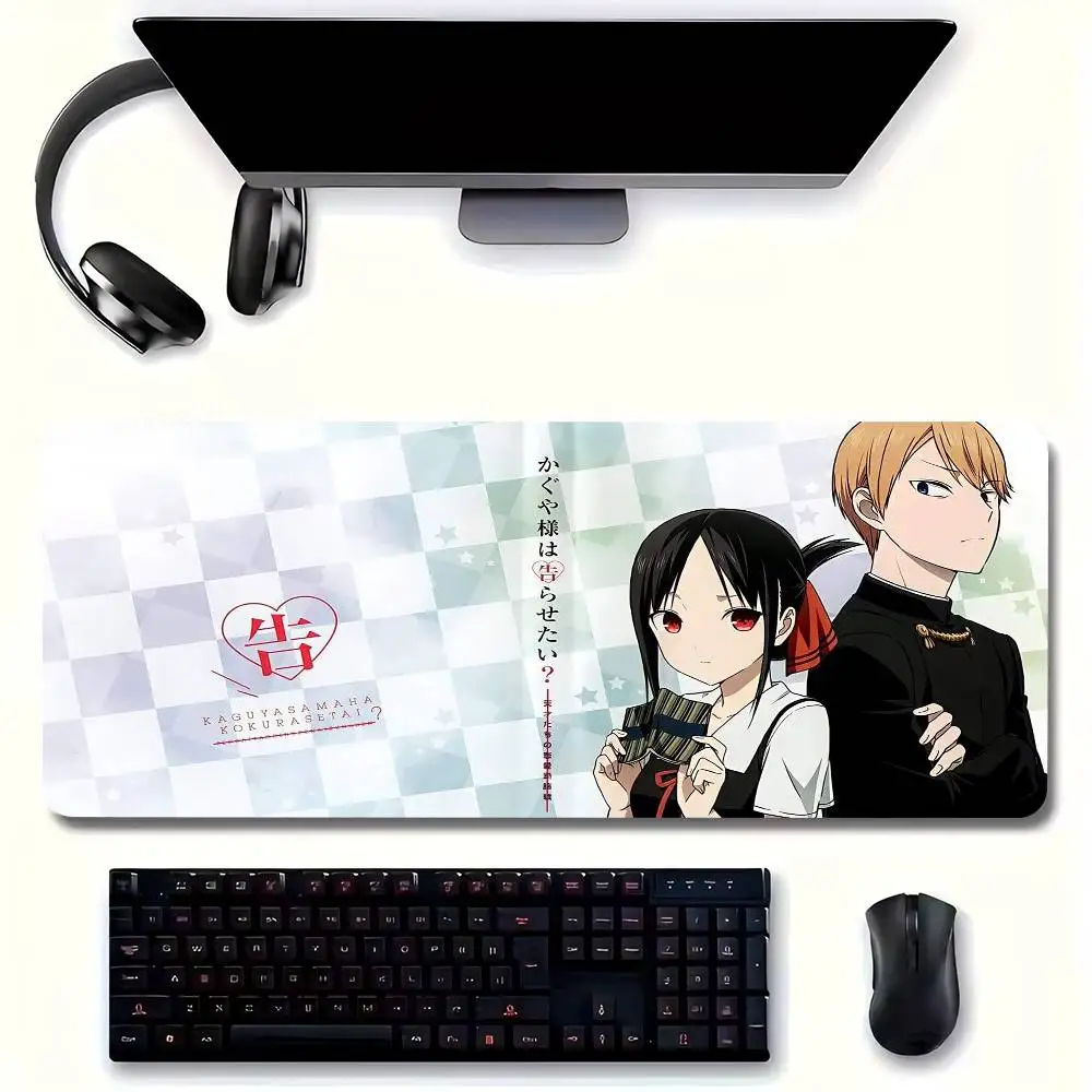 Kaguya Sama Love Is War Animation Mousepad Non-slip Suitable For Office Computers Laptops E-sports Game Desk Mats XXL Keyboard