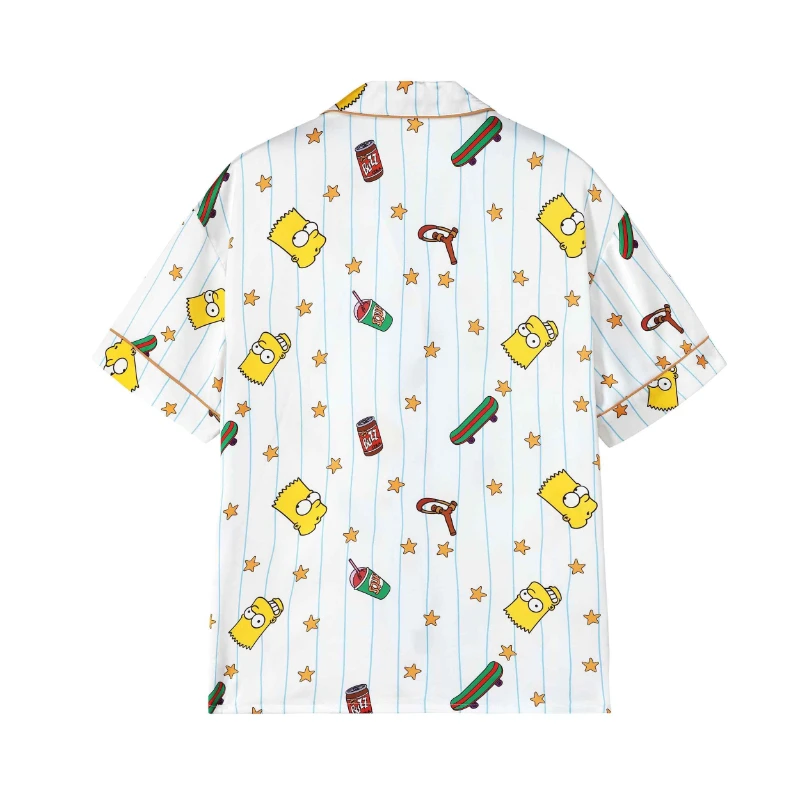 Neue The Simpsons Bart Homer Marge Sommer-Pyjamas für Paare, bequeme und atmungsaktive Kurzarm- und Shorts-Homewear – Detail 4
