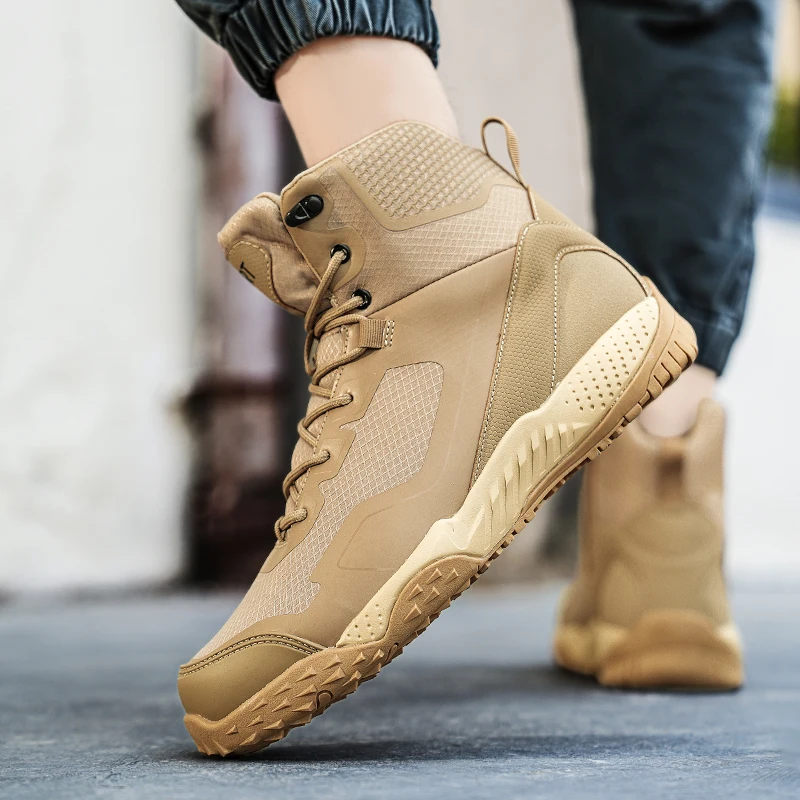 Men New Tactical Boots Outdoor Training Safety Work Anti-Slip Male Waterproof Breathable Army Boots Rapid Response Hunting Boot view 4