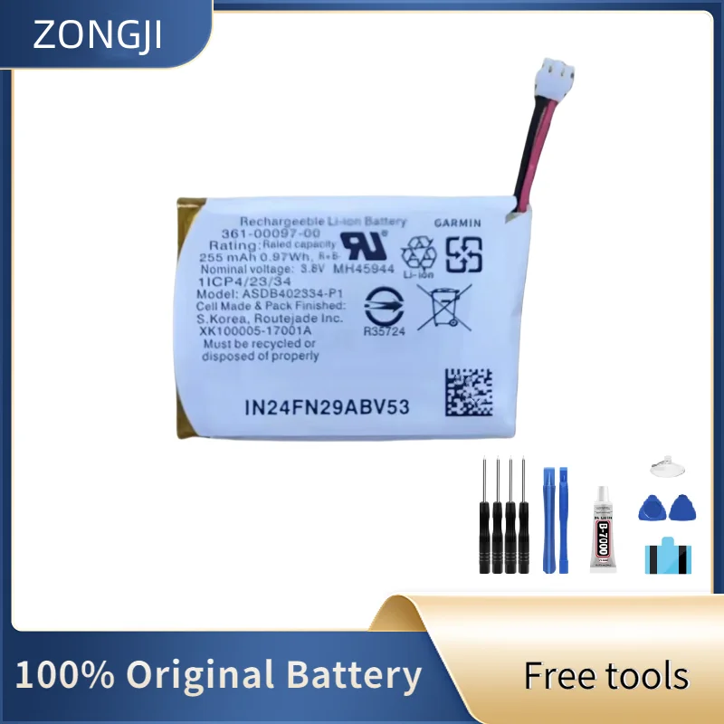 ZONGJI New Compatible Battery For Garmin Fenix 5 5plus Fenix 6 6pro Fenix 7 7 pro Approach S60 Forerunner 935 361-00097-00