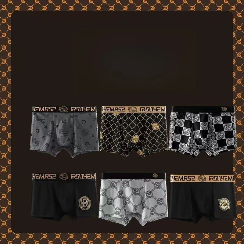 

Premium Men's Cotton Boxer Briefs - Breathable & Anti-Bacterial New Pattern Design· Ultra-Soft Pure Cotton · Gift Box Packaging