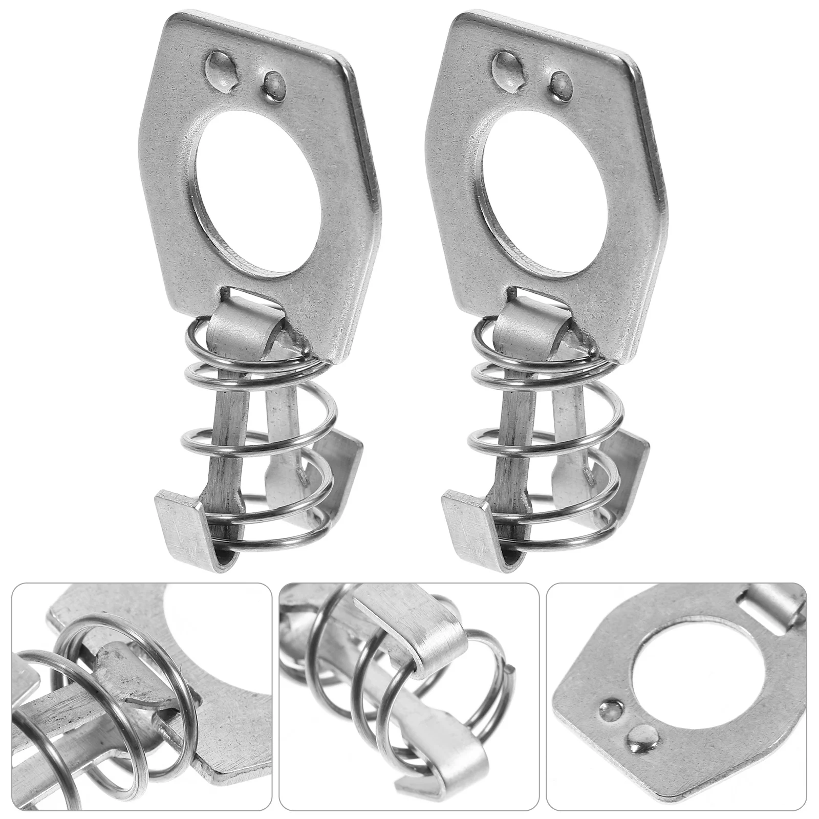 2개입 RV 워터 히터 캠 잠금장치 스테인리스 스틸 캠퍼 도어 래치 컴팩트 디자인 내구성 있는 패스너 RV 워터 히터 도어 래치