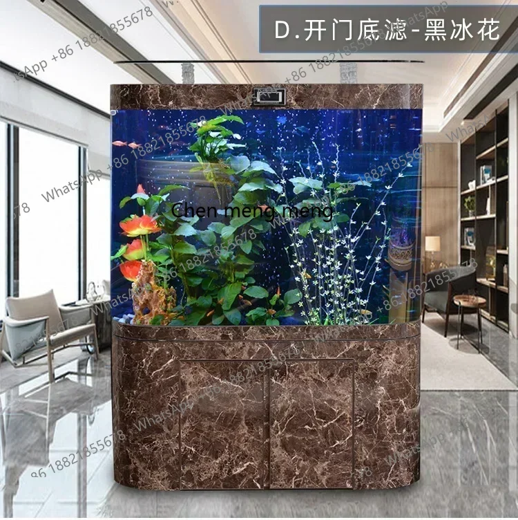 New arrive Aquarium Living Room Glass Change Water Ecological Landscaping Large Bottom Filter Floor Fish Tank