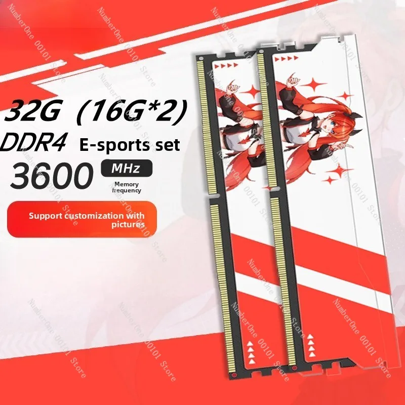 DDR4 Gaming Memory Sleeve 8G 16GX2 3600 C16 Low Timing Hynix CJR Granular Desktop