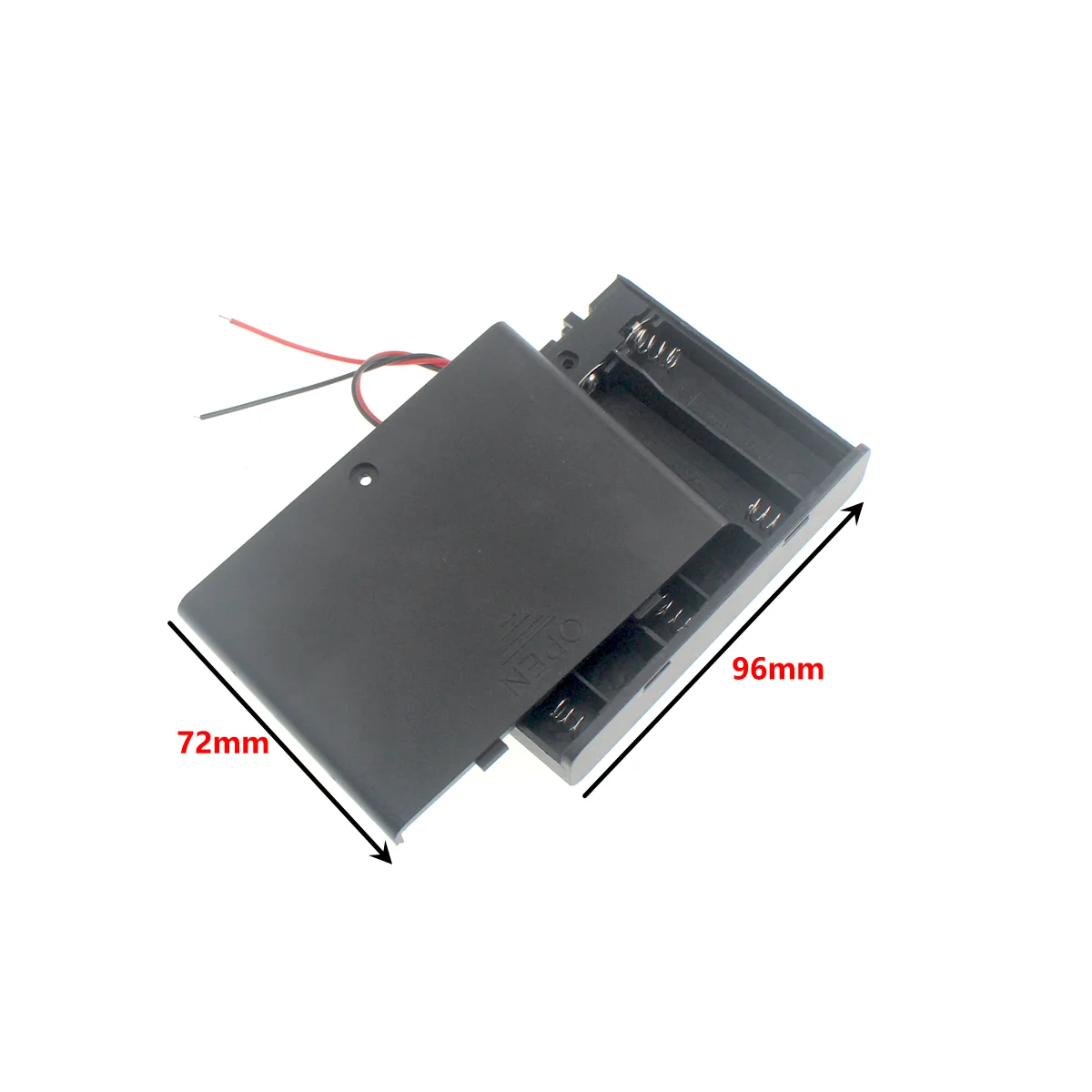 1X 2X 3X 4X slot porte AA Size Power Battery Storage Case Box Holder Leads nero per strumenti di riparazione fai da te