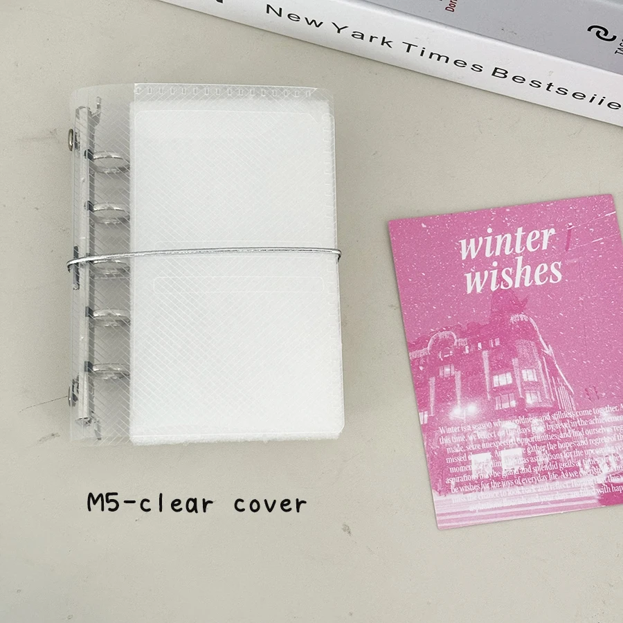 M5/A7 Loose Leaf Journal Notebook Cover, dreifache tragbare Hülle, DIY Nachfüllpapiere/Taschen, Junk Handbook Aufbewahrungsorganisator – Detail 12