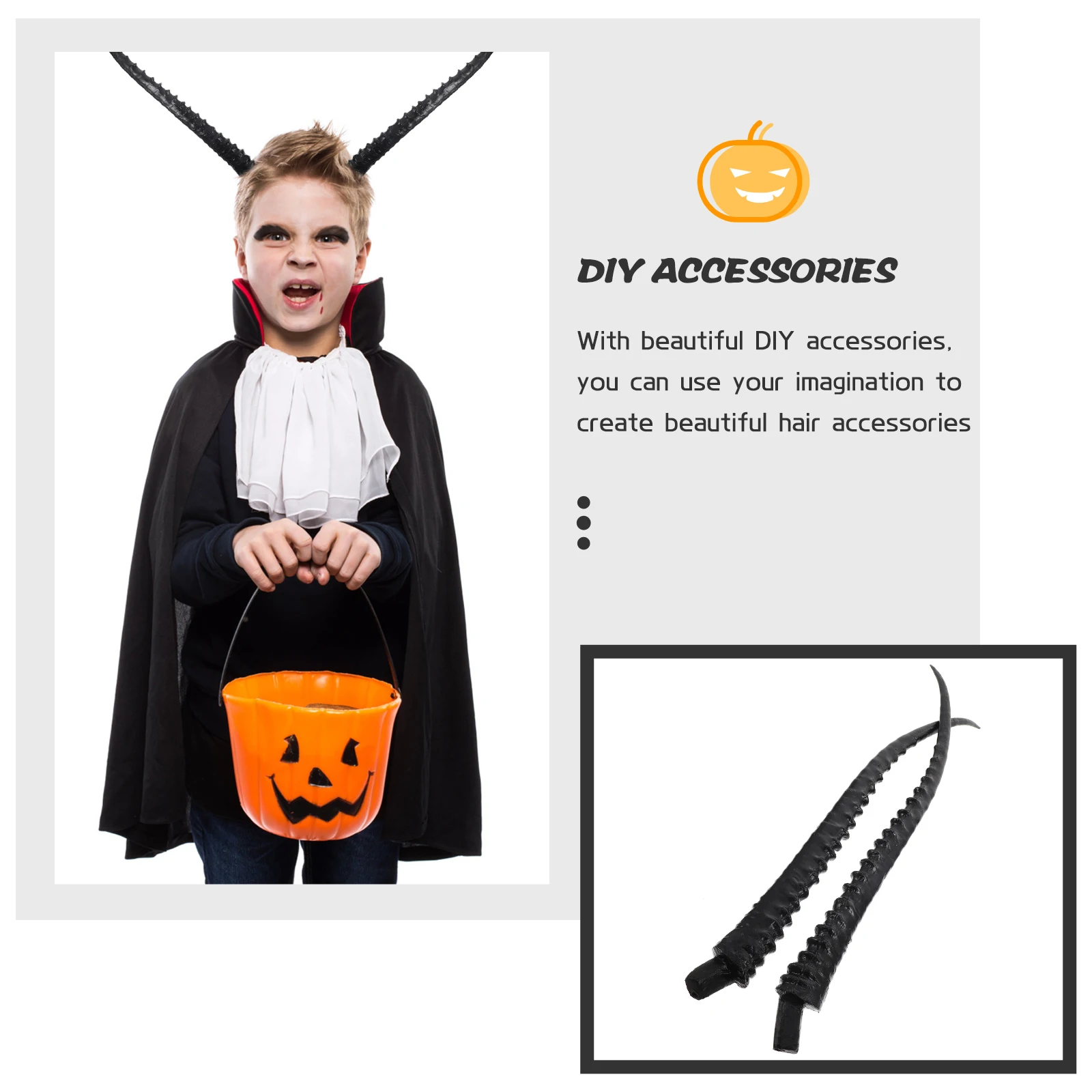 

1 Pair Diy Antelope Horn Shape Hair Clip Charms Craft Supplies For Women Party Festival Hair Accessories Headdress