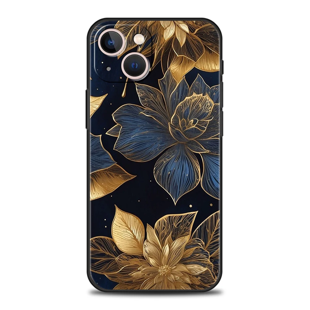 Flower Phone Case for iPhone 16 15 14 13 12 Pro Max 11 Pro Max 7 8 Plus XS XR Shockproof Silicone Soft Shell Fundas Capas Bags – Detail 7