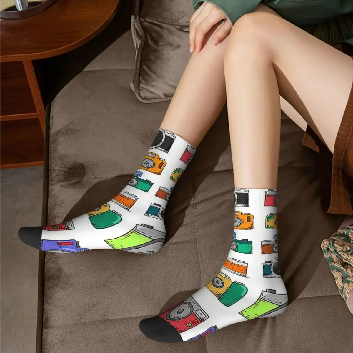 Calcetines de cámara Retro Harajuku, medias absorbentes de sudor para todas las estaciones, calcetines largos, accesorios para Unisex, regalo de cumpleaños