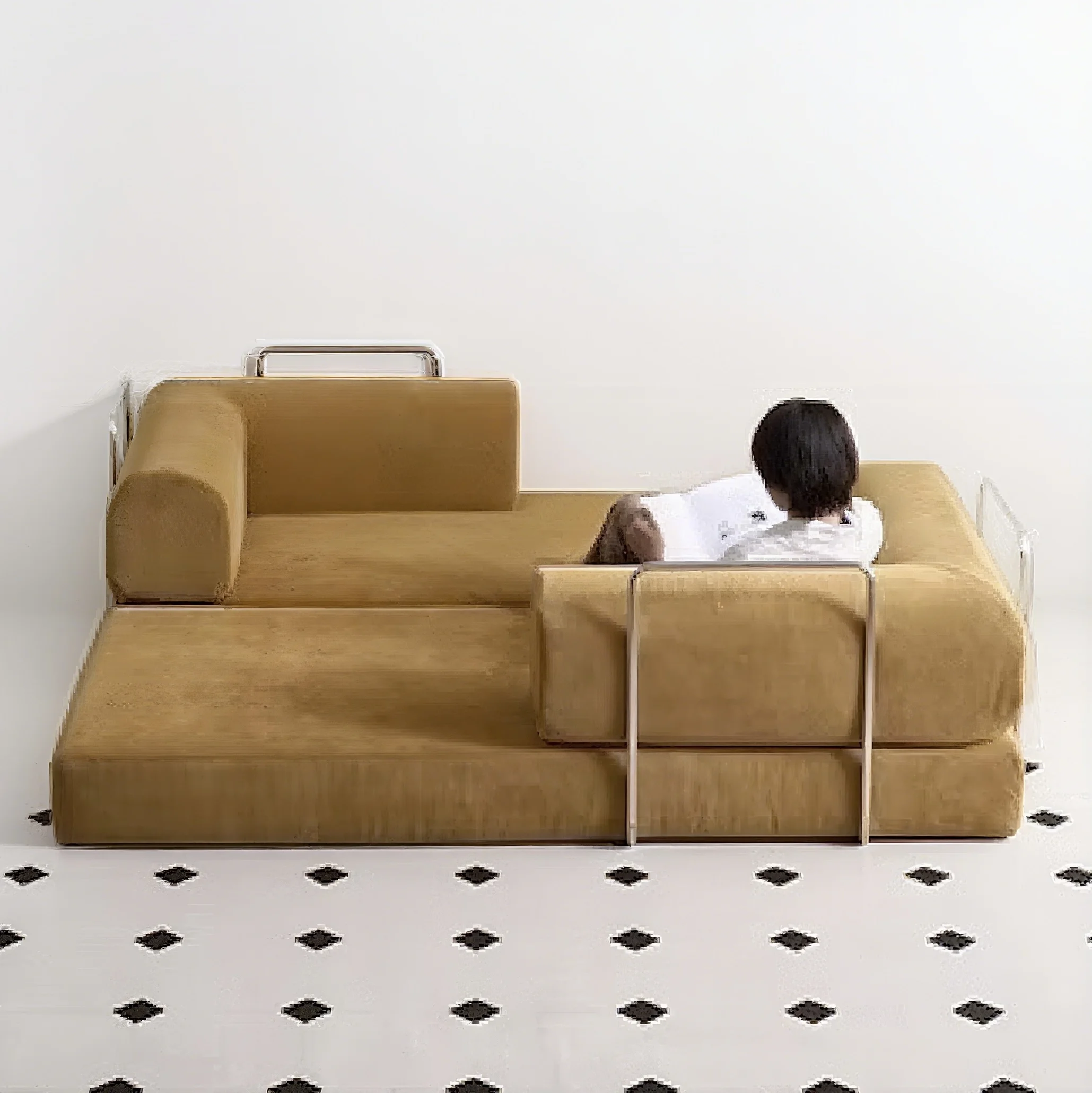 أريكة قابلة للطي حديثة ذات الاستخدام المزدوج وغرفة المعيشة الرجعية وسرير أريكة كسول #3