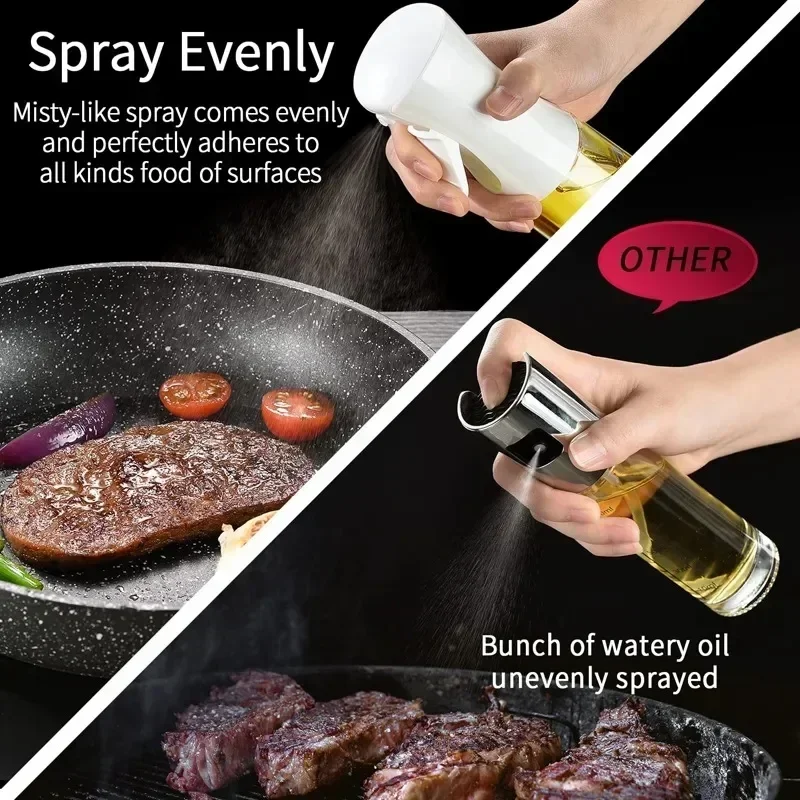 Oil Spray Sprayer Bottle for Cooking Kitchen Olive Oil Sprayer for Camping BBQ Baking Vinegar Soy Sauce 200ml 300ml 500ml