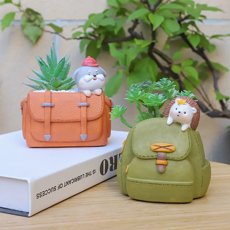 الإبداعية على ظهره الراتنج سطح المكتب اناء للزهور للمنزل حديقة ديكور مكتب عصاري #3