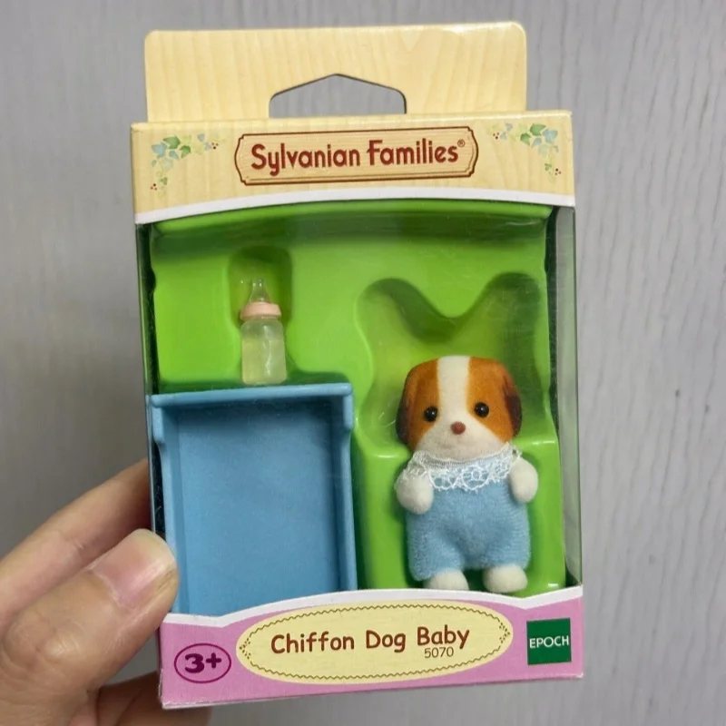 

Hot Sale Genuine Sylvanian Familie Chiffon Dog Family Station Treasure Decora Kawaii Doll Action Figrues Children Birthday Gifts